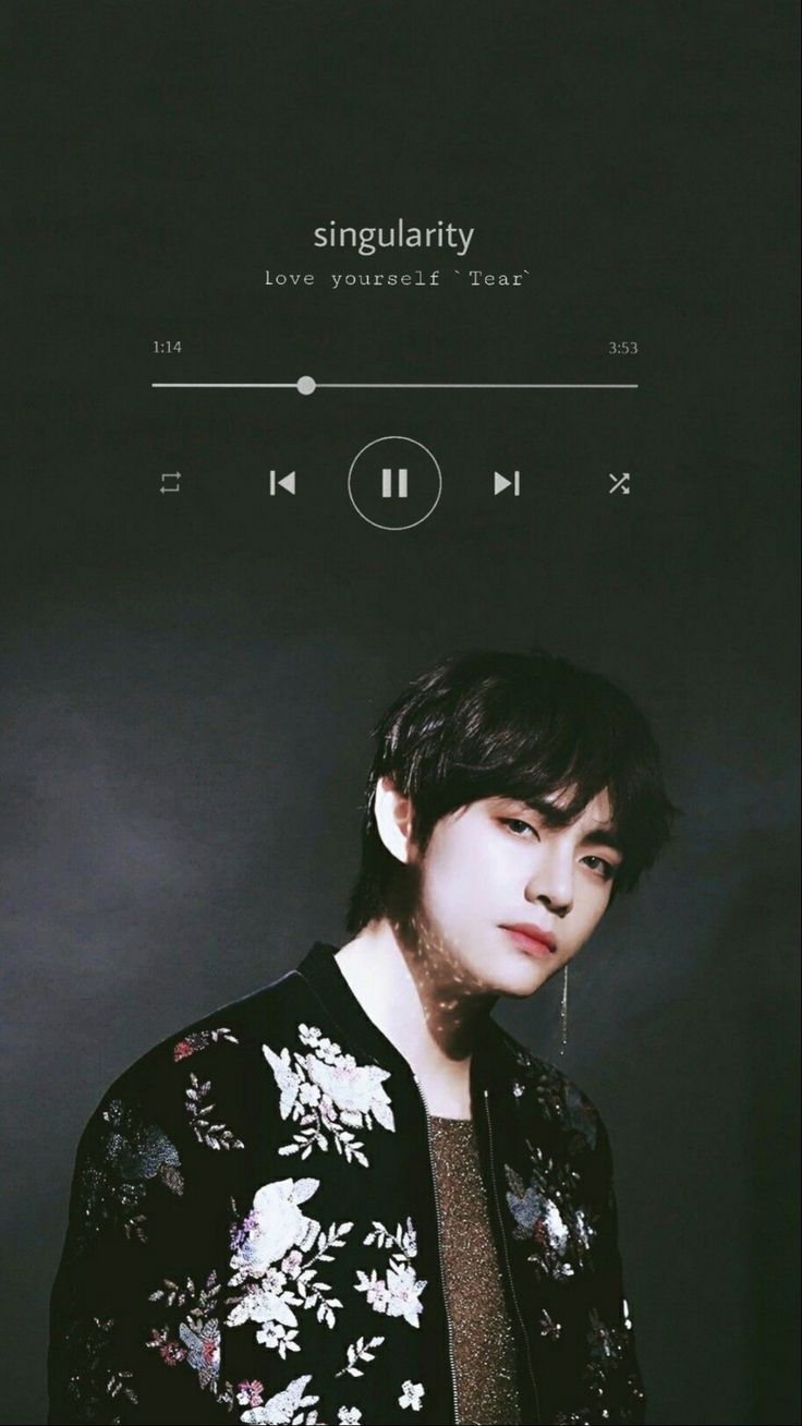 BTS 방탄소년단 V 뷔 Wallpaper Singularity | V wallpaper, Bts wallpaper lyrics
