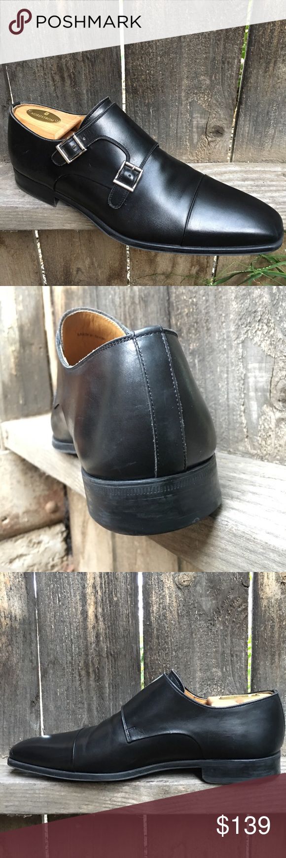 Magnanni men’s black leather loafers 8.5 shoes Magnanni Mens Shoes Size 8.5 M...
