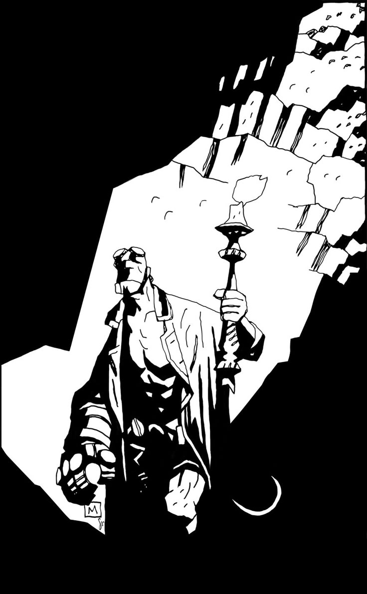 Mike mignola art, Mike mignola, Hellboy art