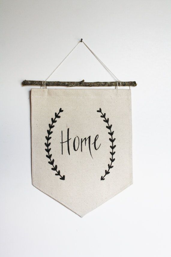 Small Canvas Banner- Home - Wall Flag - Fabric Banner - Wall Banner ...