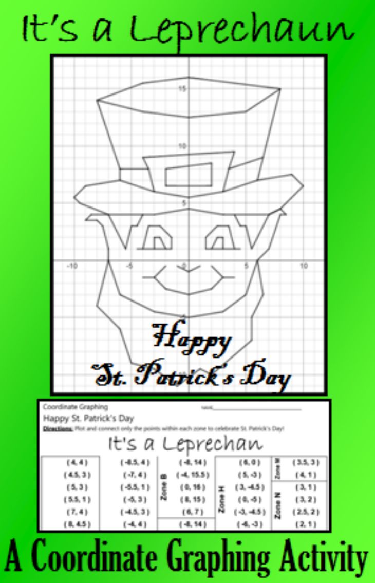 worksheet Pumpkin Coordinate Graph 94 best common core 7th grade math images on pinterest celebrate st patricks day as only a class can with this festive coordinate graphing
