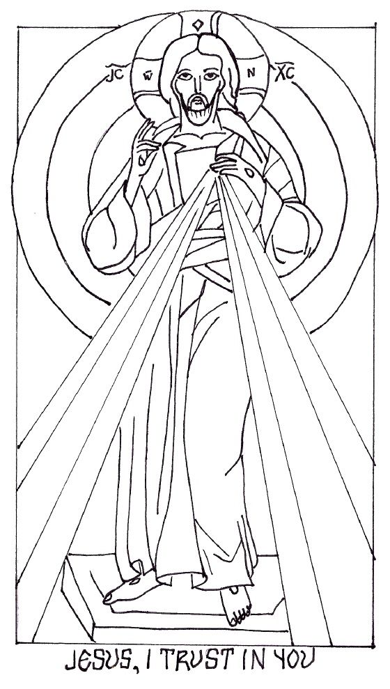Divine Mercy | Divine mercy, Coloring pages, Jesus drawings