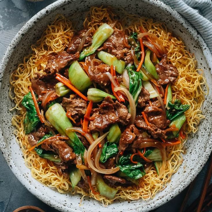Beef Pan-Fried Noodles in 2020 | Pan fried noodles, Chinese cooking