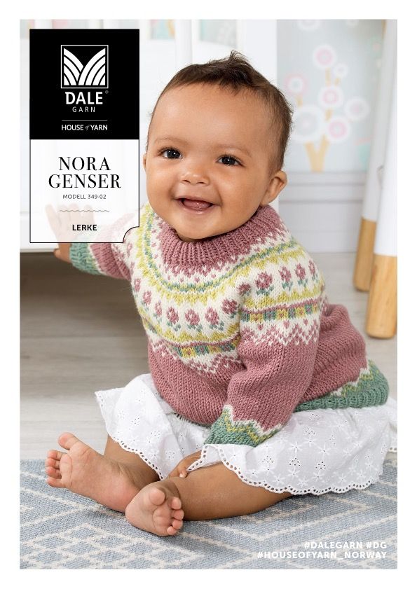 Dagens gratisoppskrift: Nora genser | Baby klær jente Dagens gratisoppskrift: Nora genser | Baby klær jente
