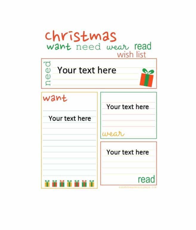 10 christmas wish list templates free printable word pdf christmas wish list template pdf