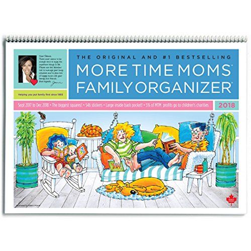 More Time Moms 2018 Family Organizer Wall Calendar September 2017