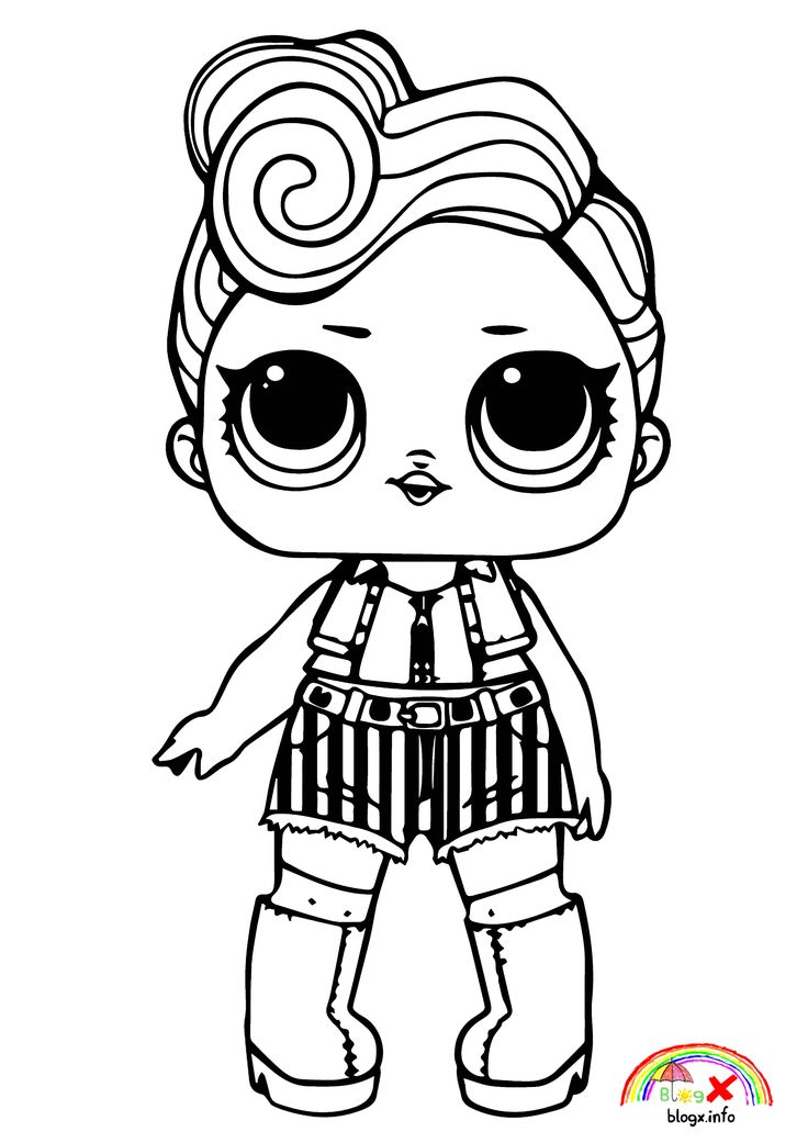 Simple Lol Costume Dolls Coloring Page | Coloring books, Lol dolls