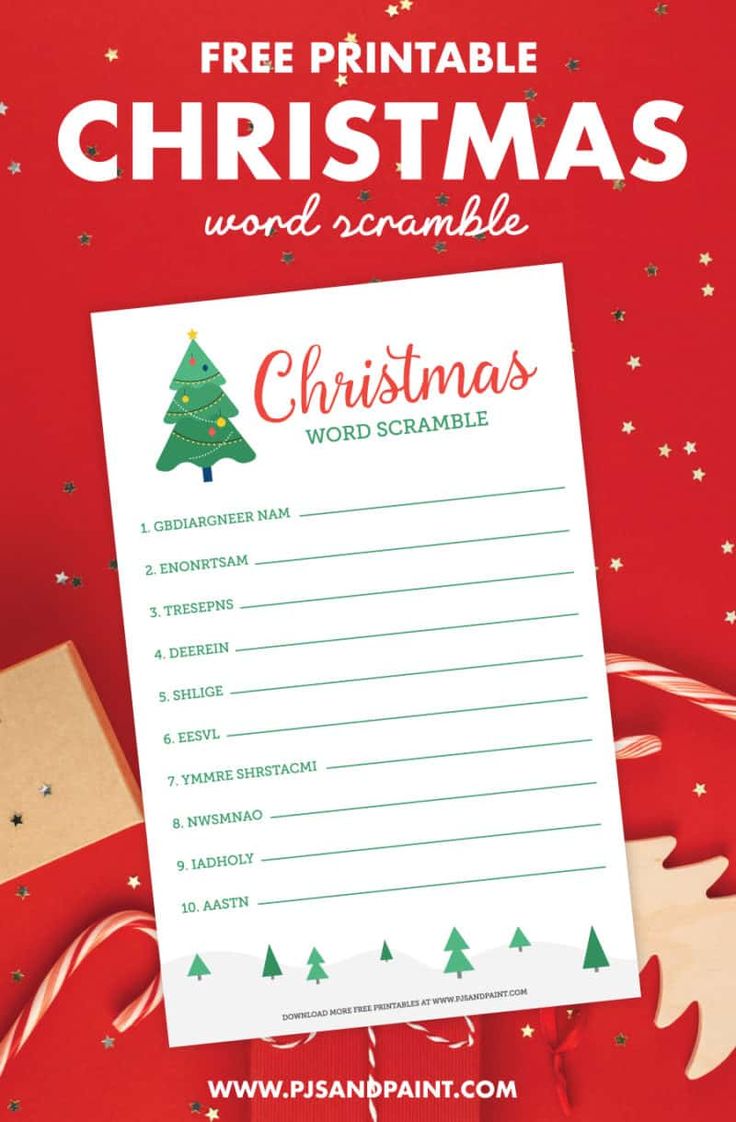 Christmas Word Scramble Free Printable Christmas Activities Christmas Word Scramble Free Printable Christmas Activities