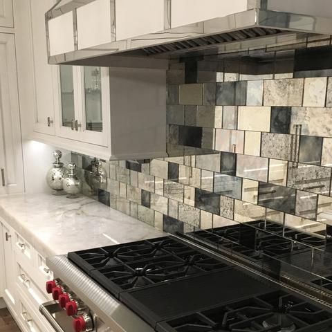 Strip Tile Antique Mirror Subway Tiles Antique mirror
