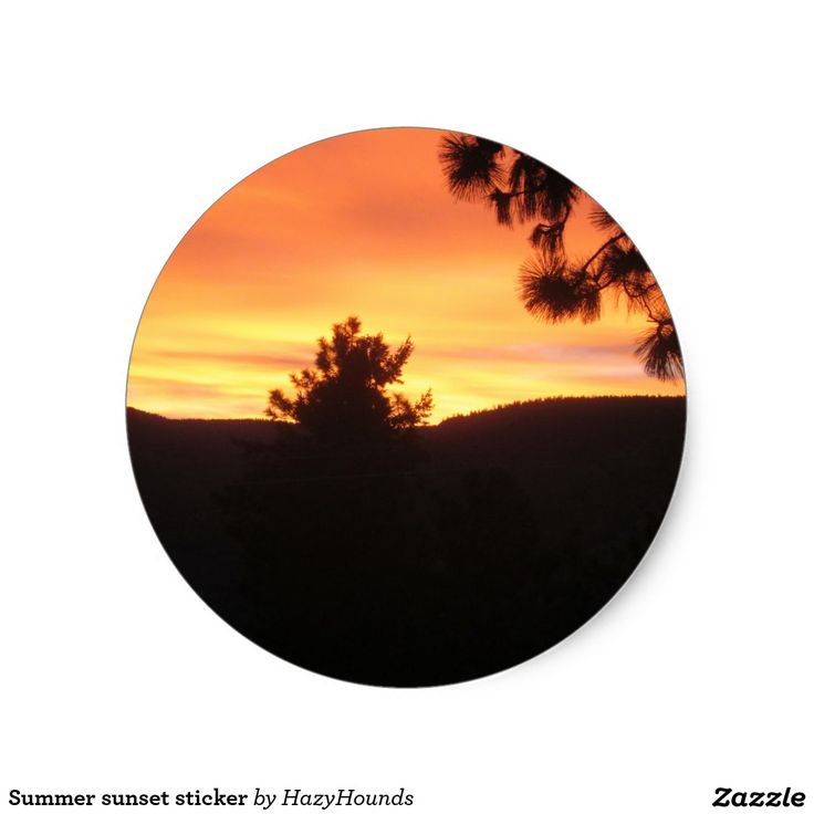 Sunset Circle Sticker