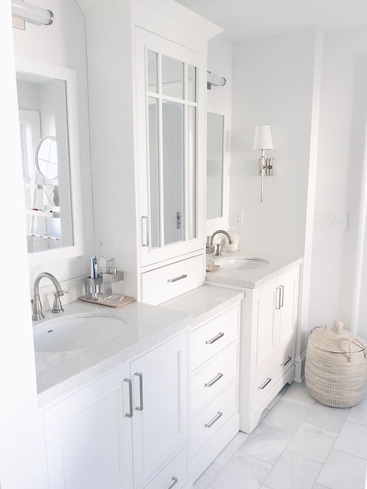 custom look white vanity with tower under 3,000 on pinteresting plans