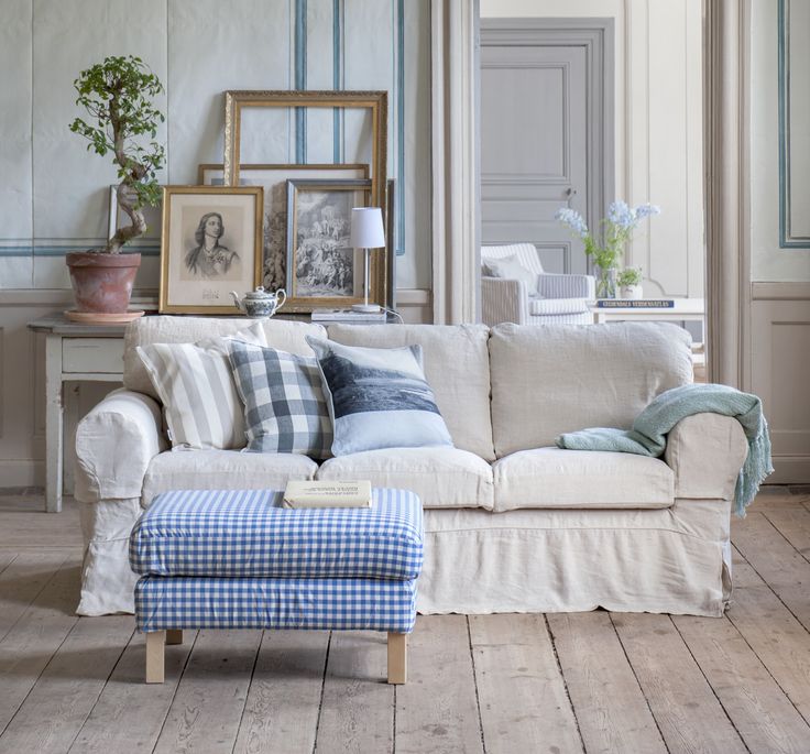 107 Best Shabby Chic Images On Pinterest Living Room Rp 3 Seater Sofa Cover In Loose Fit Country Style Unbleached Linen