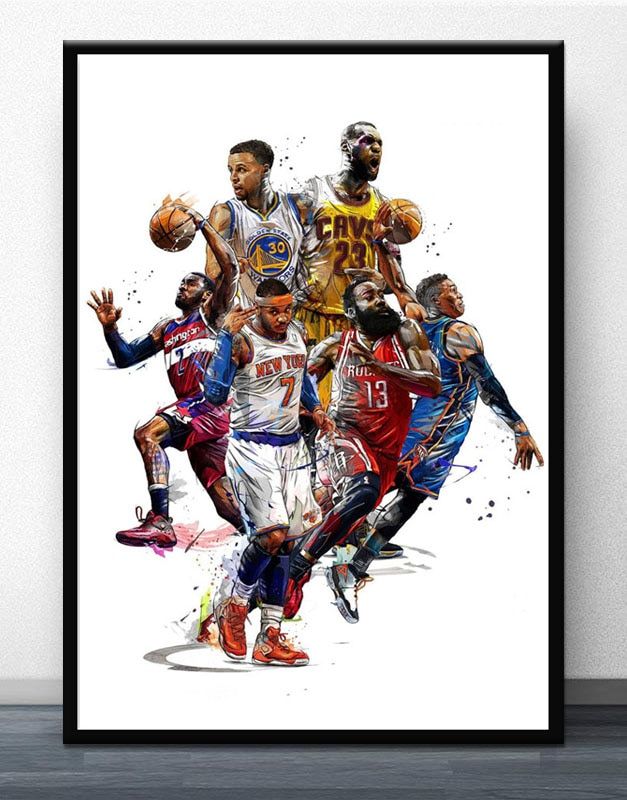 Lebron James Super basketball Star Silk Art Poster Print