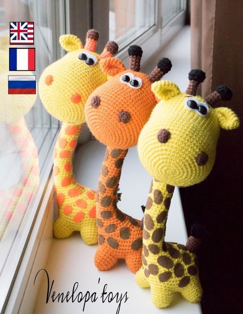 ◆❤ Welcome to VenelopaTOYS Patterns Store ❤◆ ❥ This listing is for an amigurumi pattern, not the finished toy. ❥ Crochet pattern in pdf format, and emailed to you within 24 hours of your payment! ❥ Please add your email address your order when you purchase a product. ❥ This pattern is available in English, Russian and Français Languages. ❥ The country flags added to corners of pictures to show the patterns in which languages is written. ❥ The finished approximately 28 cm. ❥ Pattern is very de...