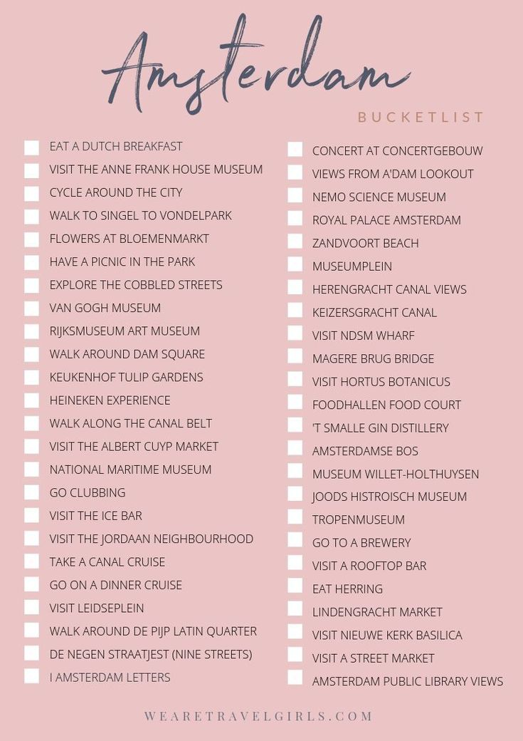 girl travel list