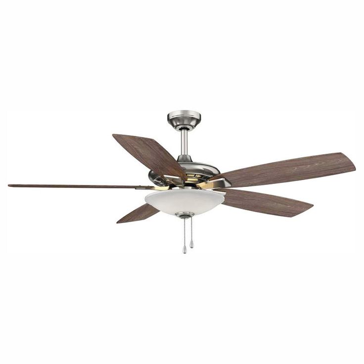 Hampton Bay Menage 52 In Integrated Led Indoor Low Profile Brushed Nickel Ceiling Fan With Light Kit 14600 The Home Depot Black Ceiling Fan, Roanoke 48 In White Ceiling Fan Replacement Glass