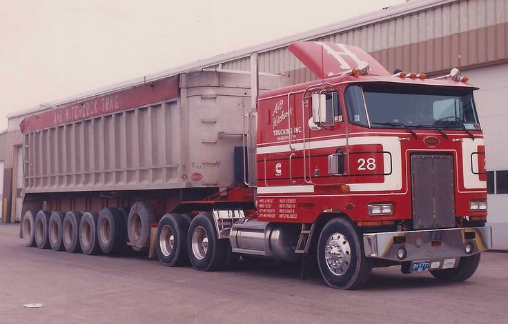 Pete COE Michigan gravel trailer Semi trucks, Trucks