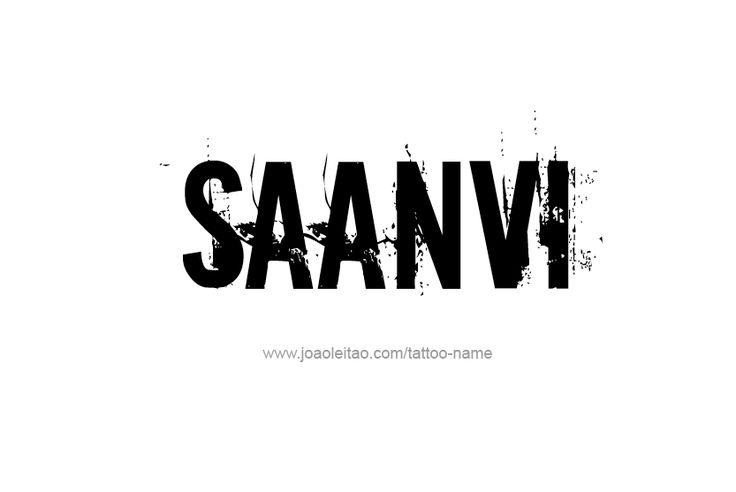 Saanvi Name Tattoo Designs