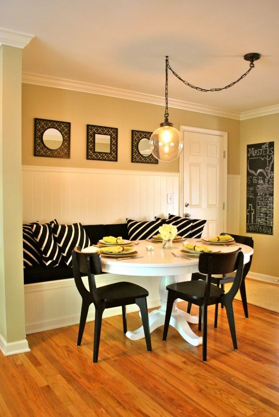 Best 25 Kitchen Lighting Over Table Ideas On Pinterest Diy Kitchen Banquette I Like How They Showed You Can Use A Round Table