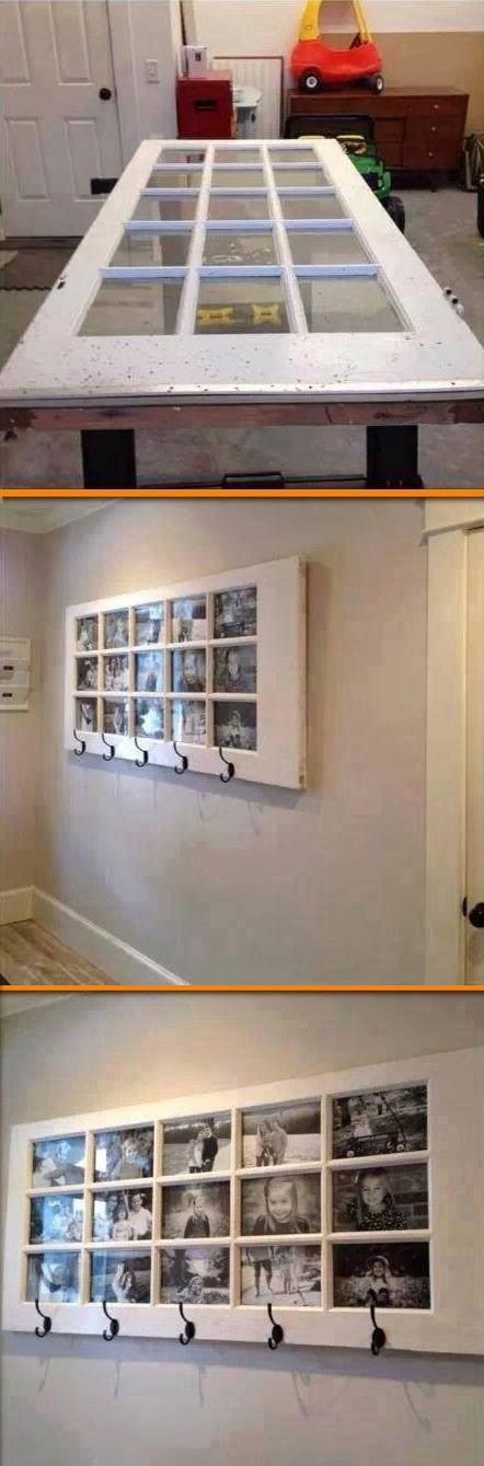 Cheap Home Decor Ideas Pinterest Part - 39: Awesome Way To Reuse An Old Door. Unique Picture Frame. #DIY