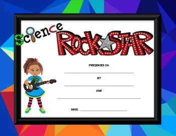 science award certificates