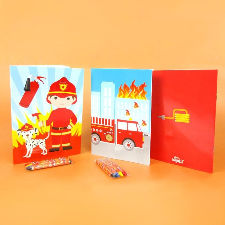 Fire Trucks Coloring Books With Crayons Party Favors Set Of 6 Or 12 6 In 2021 Firetruck Birthday Party Firetruck Birthday Coloring Books