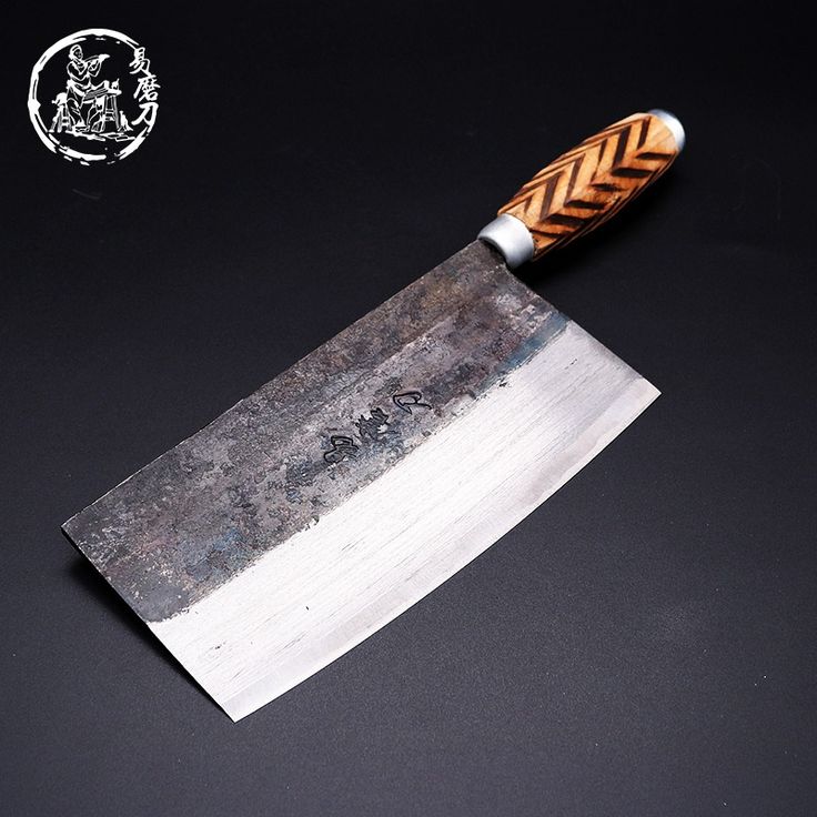 Kitchen Knife Professional Chinese Cleaver Chef Knife Carbon Steel With  Wooden Handle Knives Handmade Cleaver Kitchen Knives