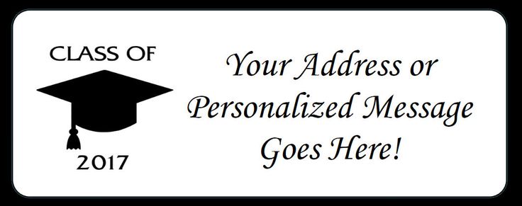 awesome 120 Personalized Class of 2017 Graduation Return Address Labels Check more at http://har ...