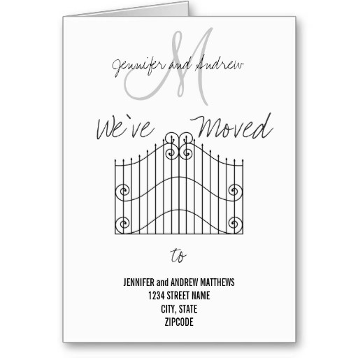 address change announcement cards