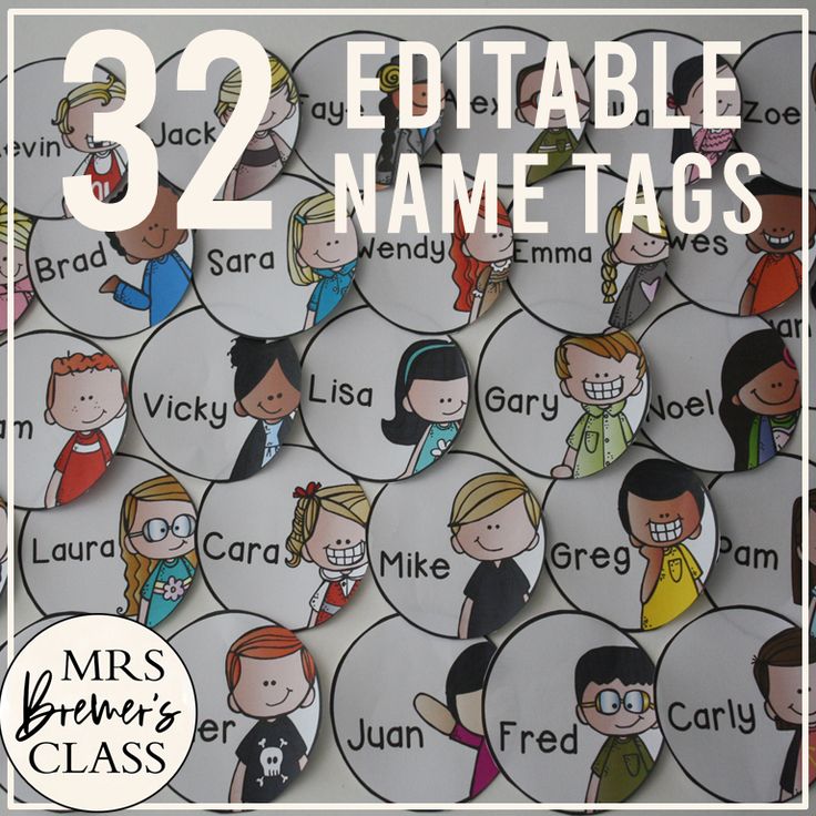 Tiny prints circle name labels