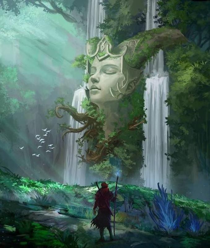hidden statue by ardoric art | Art, Fantasy art, Fantasy statue