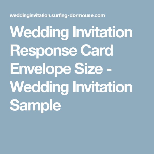 wedding response cards size