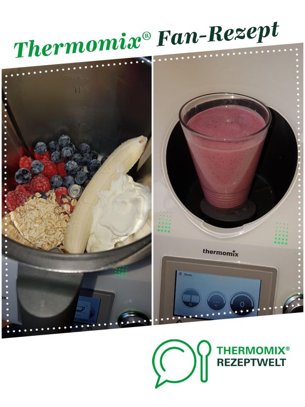 Frühstückssmoothie beeren shake frisch lecker schnell & gesund