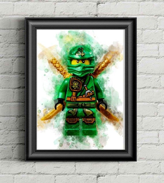 Lego Lloyd Garmadon Watercolor Print Ninjago Digital Print