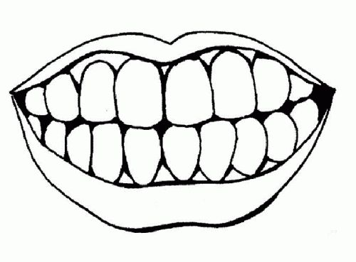 coloring pages of lips and teeth dental health teeth mouth template for preschool