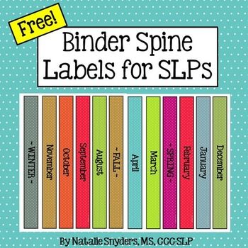 template for binder spine