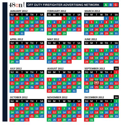 firefighter shift calendar 2018