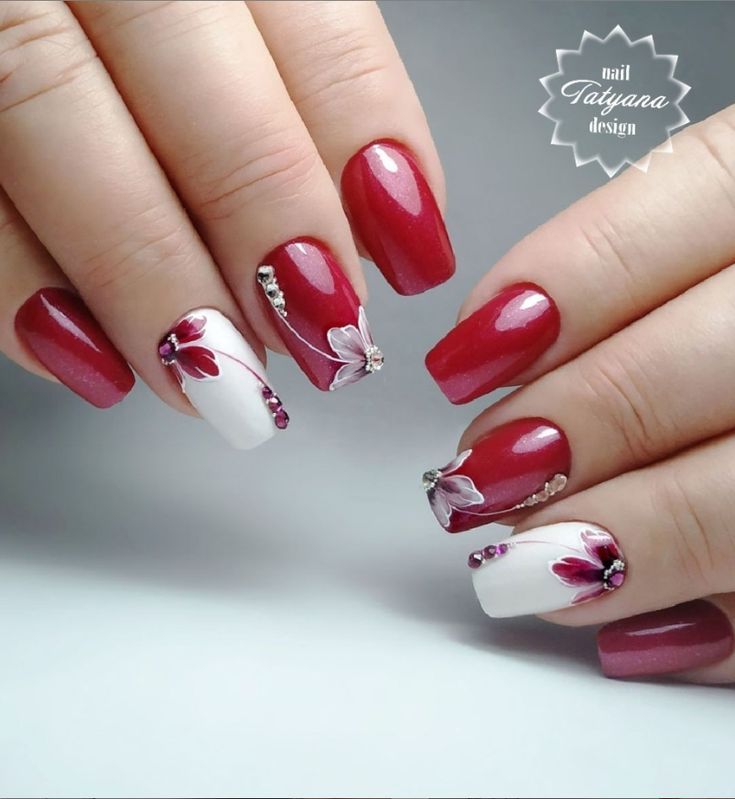 80 Fabulous Natural Spring Acrylic Square Nails Design For