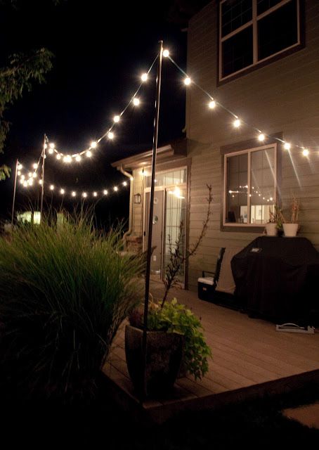 Best 25+ Patio String Lights Ideas On Pinterest Patio Lighting Bright July: DIY: Outdoor String Lights- a how to tutorial on how to make these great light poles - Gardening For You - Best 25+ Patio String Lights Ideas On Pinterest Patio Lighting