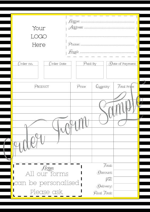 order form template free download this blank invoice template for ms word order form template
