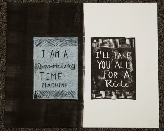 The Avett Brothers 'Laundry Room' Lyric Handmade Block Print | Avett