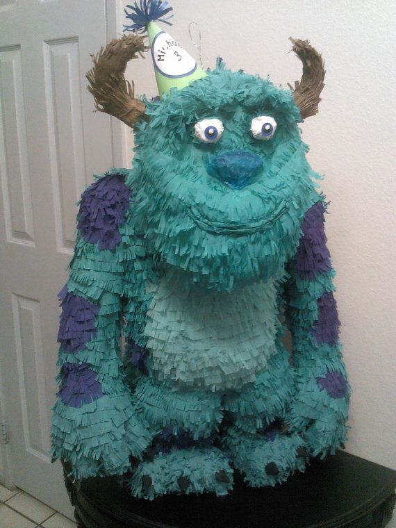 Monsters Inc Sully by SmashingFunCreations on Etsy, $65.00 | Piñata