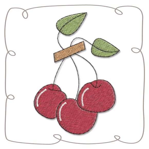 Cherry Machine Embroidery Design Pattern-INSTANT DOWNLOAD | Embroidery