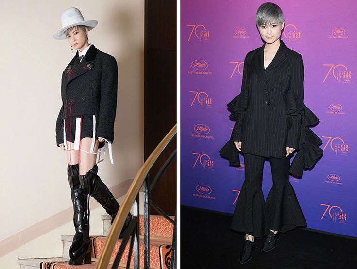 左 开幕红毯的maison Margiela 高定套装 右 开幕式晚宴的ellery 套装 Style Fashion Punk 左 开幕红毯的maison Margiela 高定套装 右 开幕式晚宴的ellery 套装 Style Fashion Punk