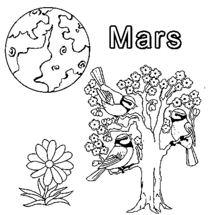 Coloriage mars maternelle