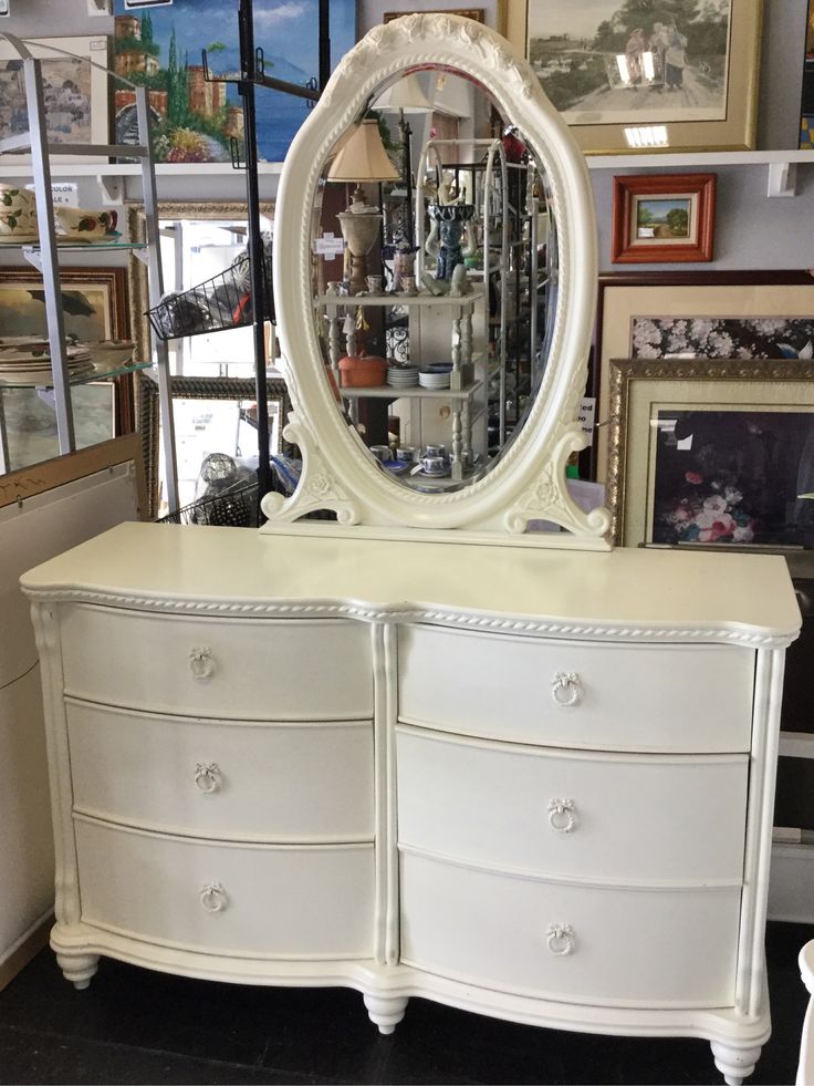 American signature white dresser deals