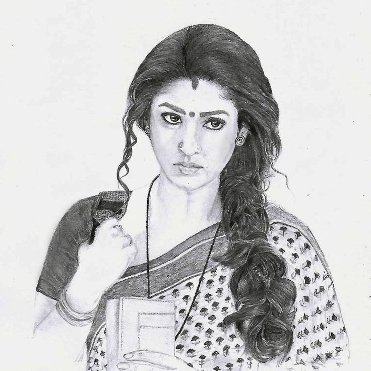 Pencil drawing actress Nayanthara | Celebrity drawings ...