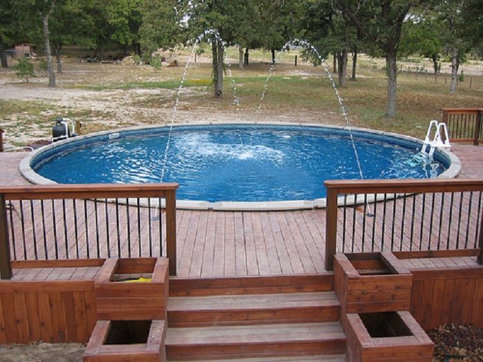 decorating splendid oval above ground pool deck ideas with white pool ladder and brown chair dinning set with brown umbrella design - Deck Design Ideas For Above Ground Pools decorating splendid oval above ground pool deck ideas with white pool ladder and brown chair dinning set with brown umbrella design - Deck Design Ideas For Above Ground Pools