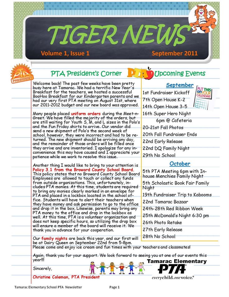 news letter format