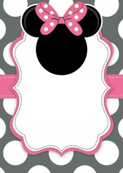 24 convites da minnie